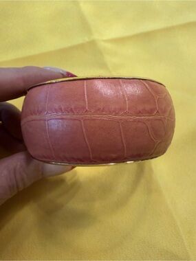 Park Lane Tangerine Faux Leather Cuff Bracelet Retired $42